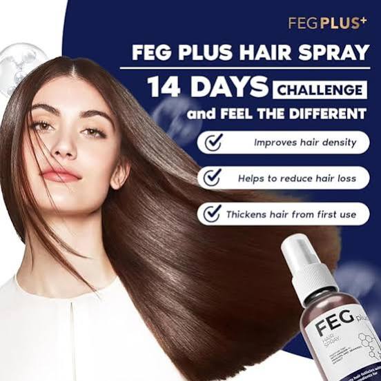 Pack of 2 FEG Hair Growth Spray Plus Derma Roller, Suitable For Both Men and Women